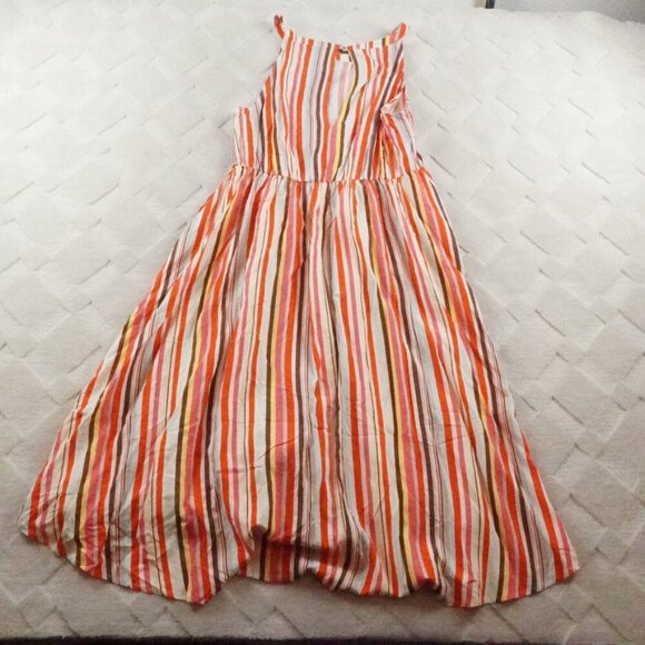 Torrid mini Challis Halter Neck Mini Dress Womens 0X Striped Multi Color - Picture 11 of 12